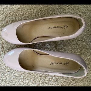 Nude pink high heels